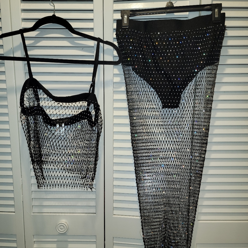 2 piece rhinestone set!